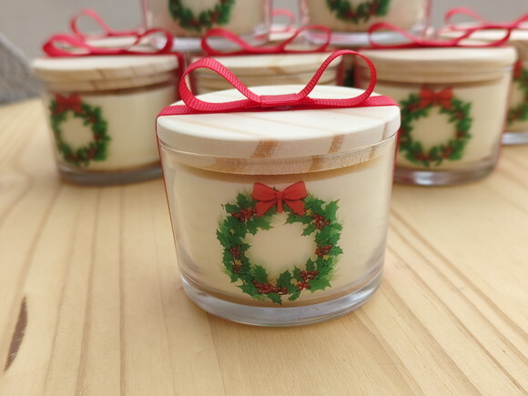 Vela Aromática 100g Personalizada para Natal