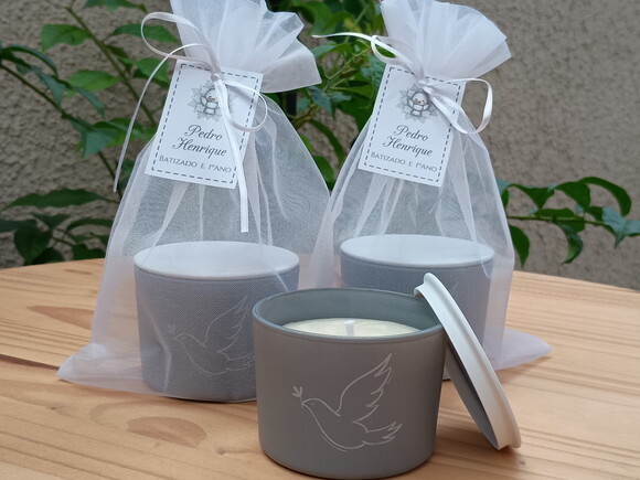 Vela Aromática 100g Vidro Colorido Tampa de Metal com Embalagem