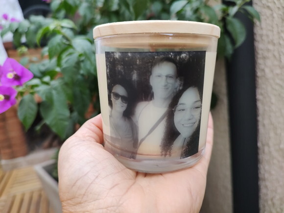 Vela Aromática 220g Personalizada com Foto