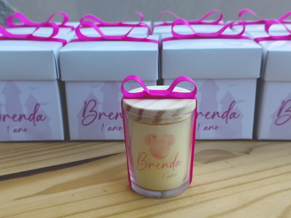 Vela Aromática 60g Lembrança Aniversário Personalizada
