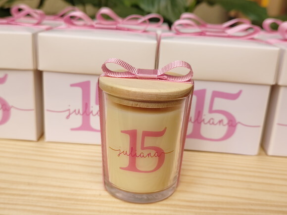 Vela Aromática 60g Lembrança Aniversário Personalizada