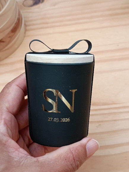 Vela Aromática 60g Personalização Metalizada hot stamping