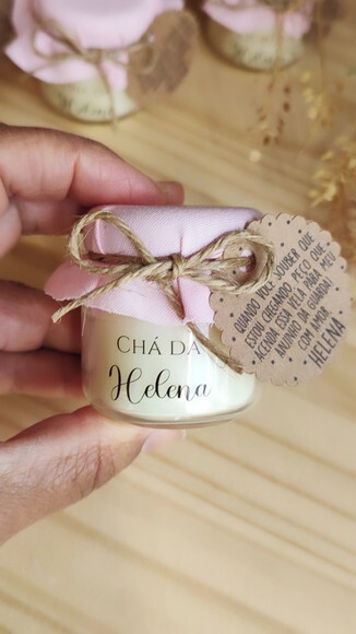 Vela Aromática Lembrança Chá de Bebê