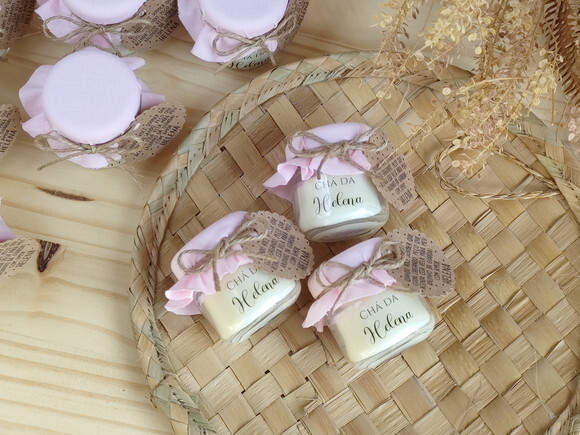 Vela Aromática Lembrança Chá de Bebê