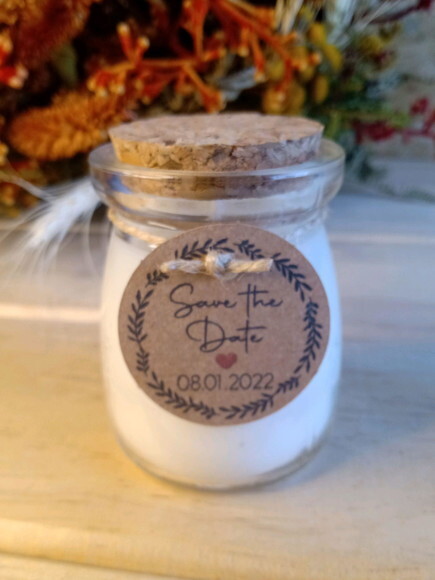 Vela Aromática Save The Date Personalizada