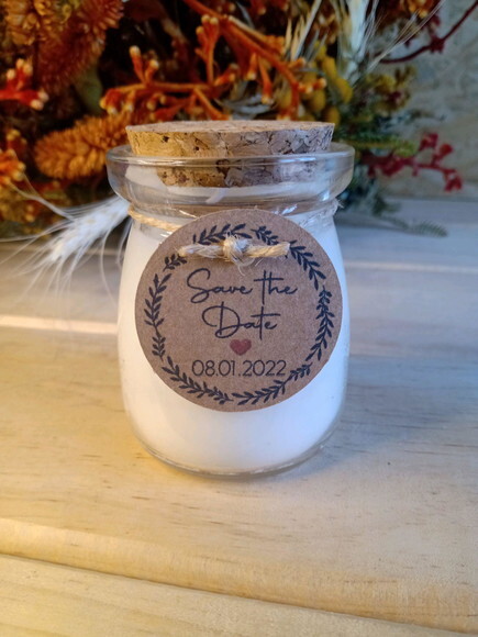 Vela Aromática Save The Date Personalizada
