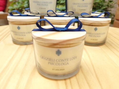 Brinde Corporativo Vela Aromática Personalizada com Logo