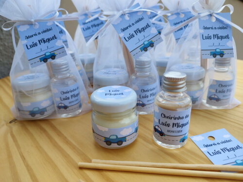 Kit Aromatizador 30ml e Vela Aromática 40g Personalizados