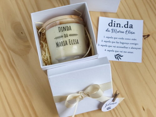 Kit Padrinhos 2 Velas Aromáticas com Embalagem Individual