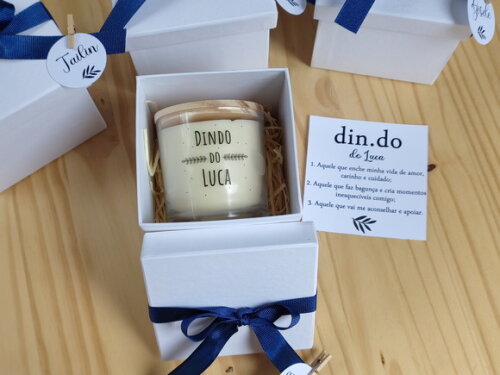 Kit Padrinhos 2 Velas Aromáticas com Embalagem Individual