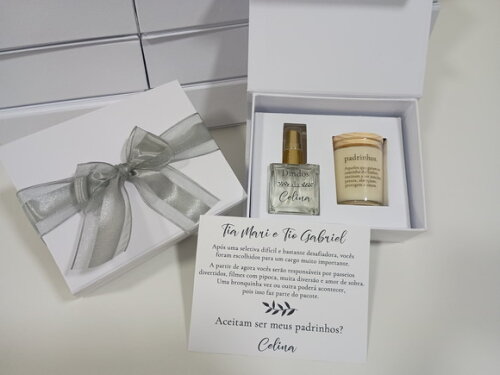 Kit Vela Aromática 60g e Home Spray 50ml para Padrinhos