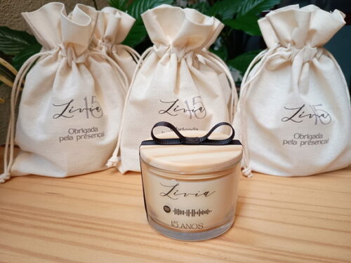 Lembrança 15 Anos Vela Aromática 100g com Embalagem