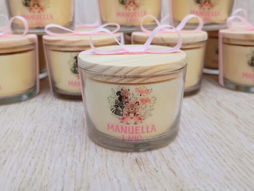 Lembrança Aniversario Vela Aromática Personalizada com Embalage