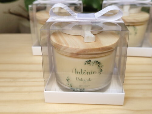 Lembrança Batizado Vela Aromática 100g