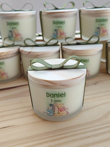 Lembrança Aniversário Vela Aromática 100g no Vidro Fosco