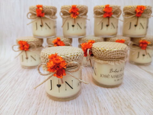 Lembrança Casamento Vela Aromática 40g Personalizada