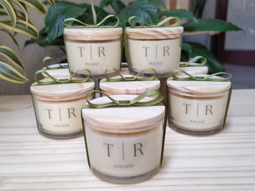 Lembrança Casamento Vela Aromática Personalizada