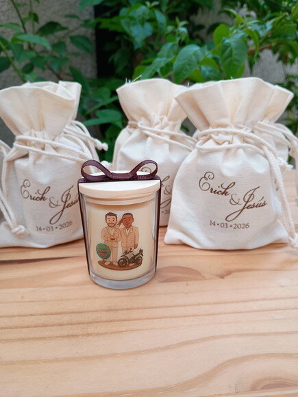 Lembrança Casamento Vela Aromática 60g com Embalagem