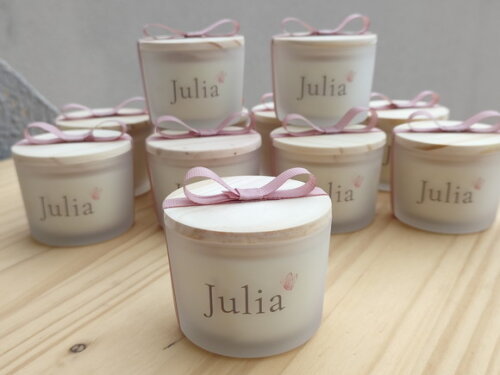 Lembrança Personalizada Vela Aromática 100g no Vidro Fosco