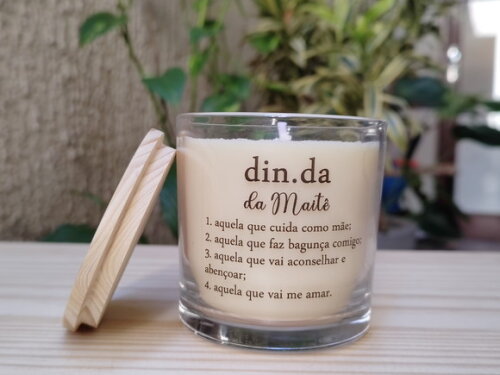 Lembrança Padrinhos Vela Aromática 220g Personalizada