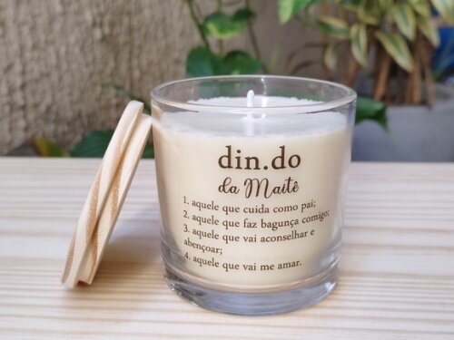 Lembrança Padrinhos Vela Aromática 220g Personalizada