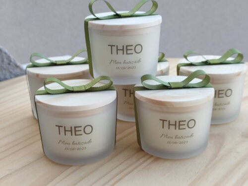 Lembrança Personalizada Vela Aromática 100g no Vidro Fosco