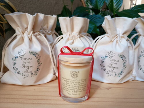 Lembrança Personalizada Vela Aromática 60g com Embalagem