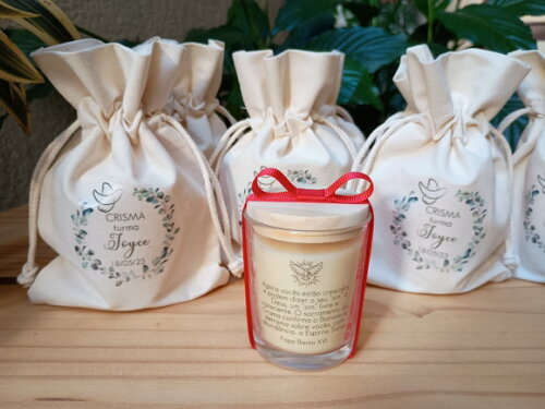 Lembrança Personalizada Vela Aromática 60g com Embalagem