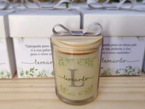 Lembrança Vela 60g Personalizada com Caixa Personalizada