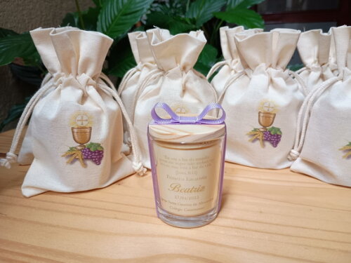 Lembrança Vela Aromática 60g com Saquinho Algodão