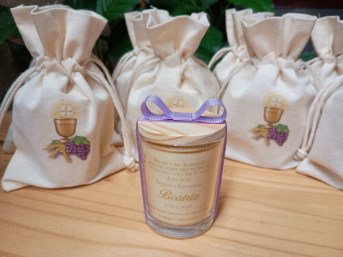 Lembrança Vela Aromática 60g com Saquinho Algodão