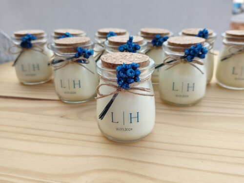 Lembrança Vela Aromática com Mini Buque