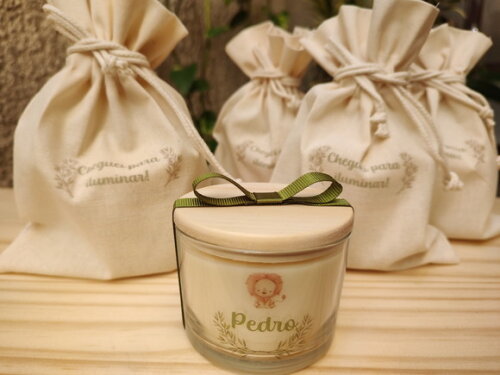 Lembrança Vela Aromática Personalizada com Embalagem