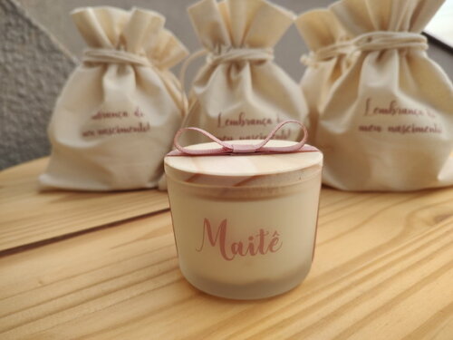 Lembrança Vela Aromática Vidro Fosco Personalizado