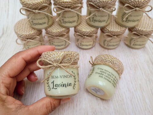 Lembrancinha Vela Aromática 40g Personalizada
