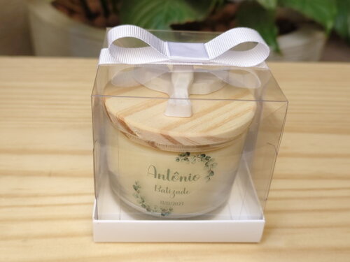 Vela Aromática 100g com Aplicação na Tampa com Caixa