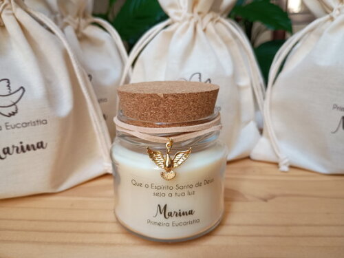 Vela Aromática 100g com Pingente Personalizada
