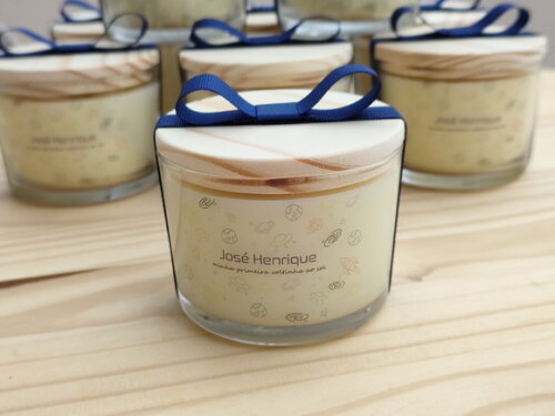 Vela Aromática 100g no Vidro Personalizado Aniversário
