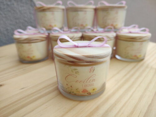Vela Aromática 100g no Vidro Personalizado Aniversário
