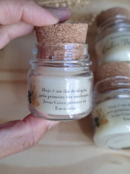 Vela Aromática 40g Personalizada com Tampa de Cortiça