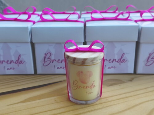 Vela Aromática 60g Lembrança Aniversário Personalizada