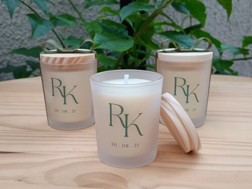 Vela Aromática 60g Fosco Personalizado Casamento