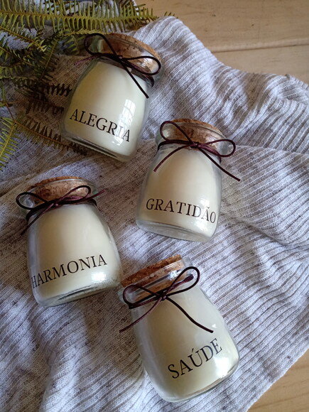 Vela Aromática Personalizada com Palavras