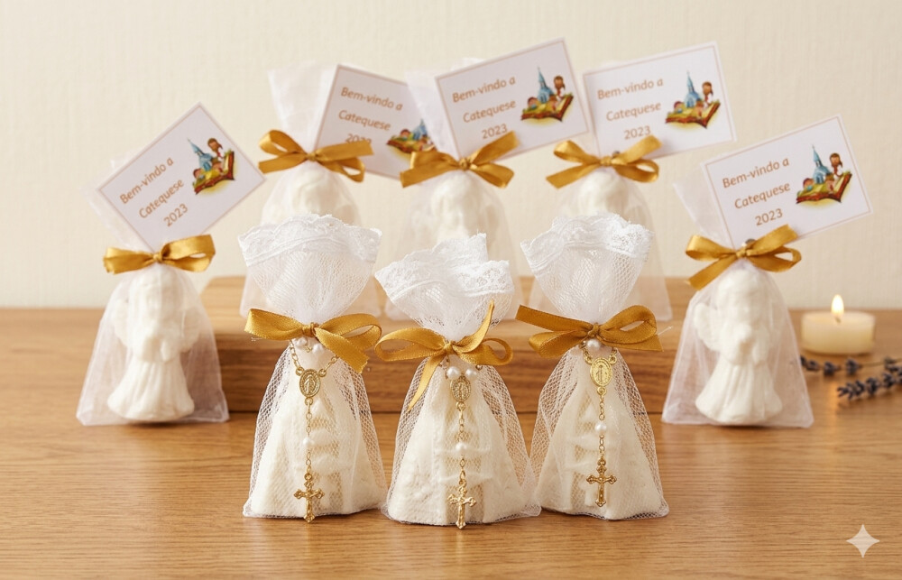 Kit 10 Sabonetes no formato de Nossa Senhora Aparecida