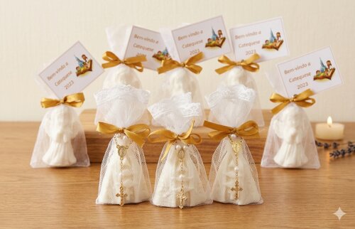 Kit 10 Sabonetes no formato de Nossa Senhora Aparecida