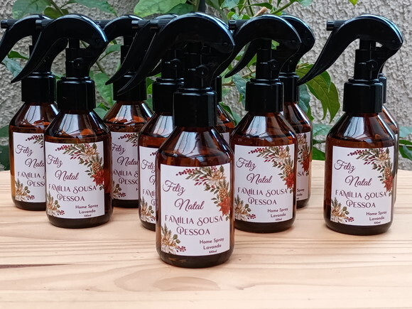 Home Spray 100ml Personalizado Lembrança de Natal