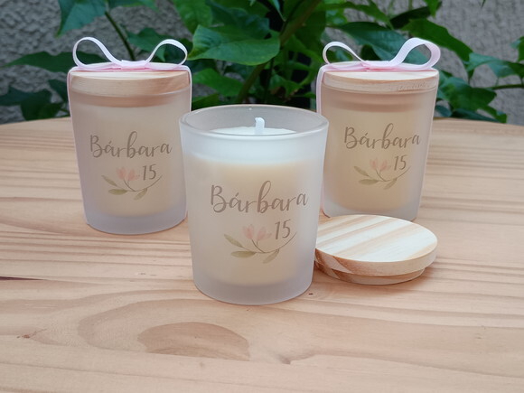 Lembrança Aniversário Vela Aromática 60g Fosco Personalizado