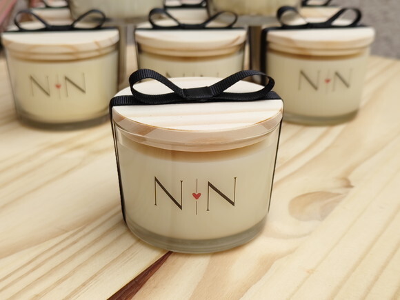 Lembrança Casamento Vela Aromática 100g Personalizada