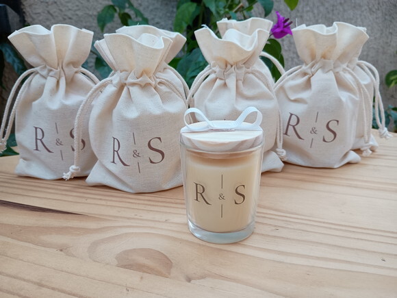 Lembrança Casamento Vela Aromática 60g com Embalagem