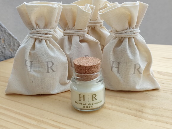 Lembrança Formatura Mini Vela Aromática 40g Personalizada